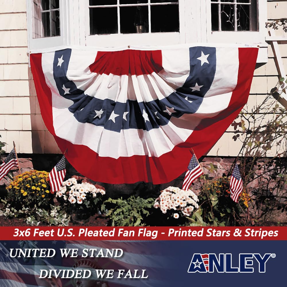 Anley US National Flag showing canvas header and brass grommets