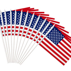 Anley US National Mini Flag pack with 12 flags displayed