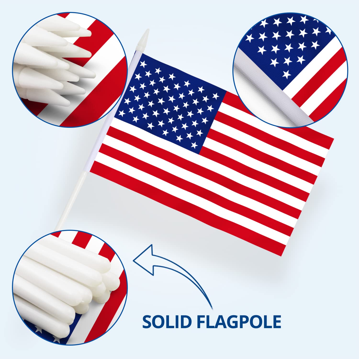 Anley US National Mini Flag showing vivid colours