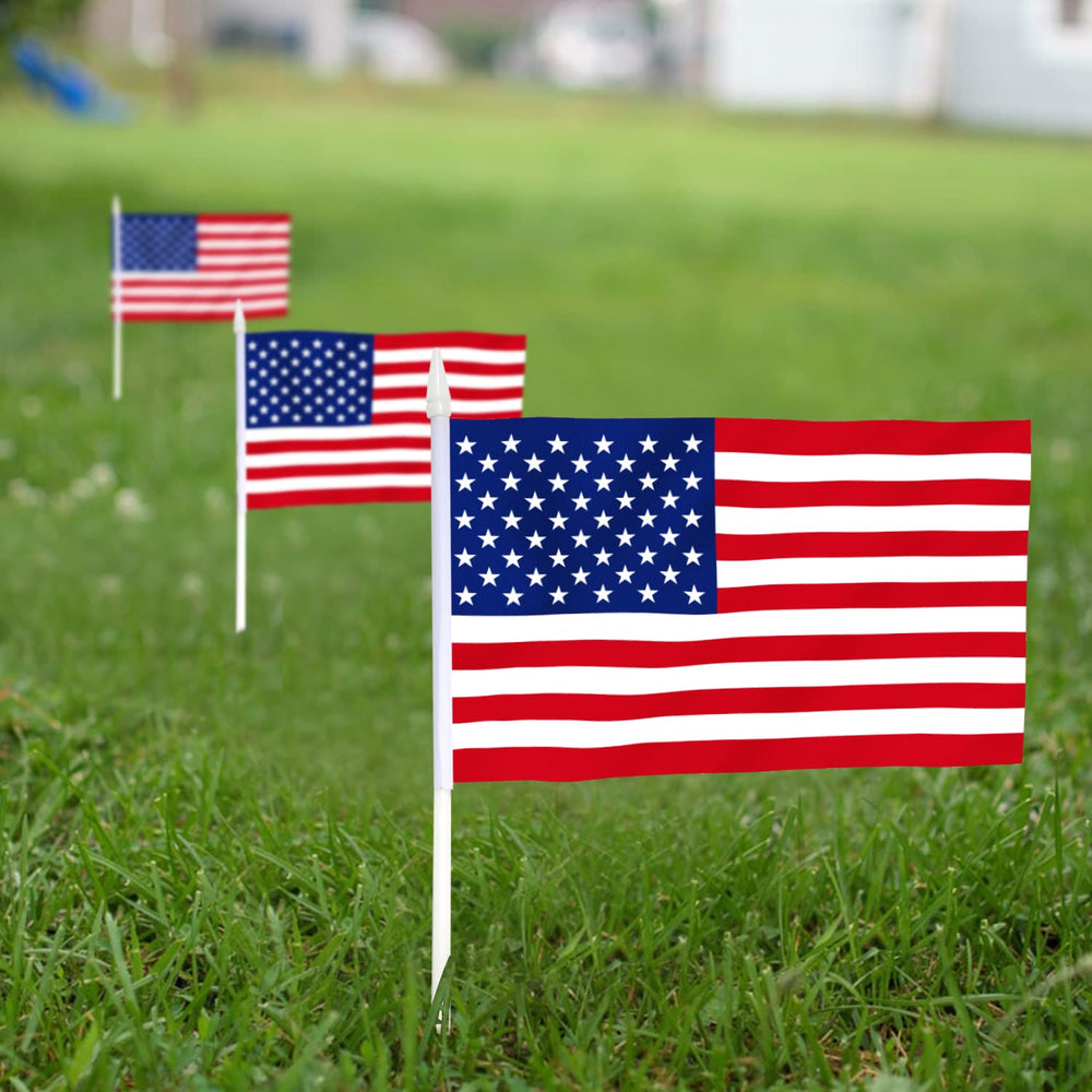 Anley US National Mini Flag waving in the air