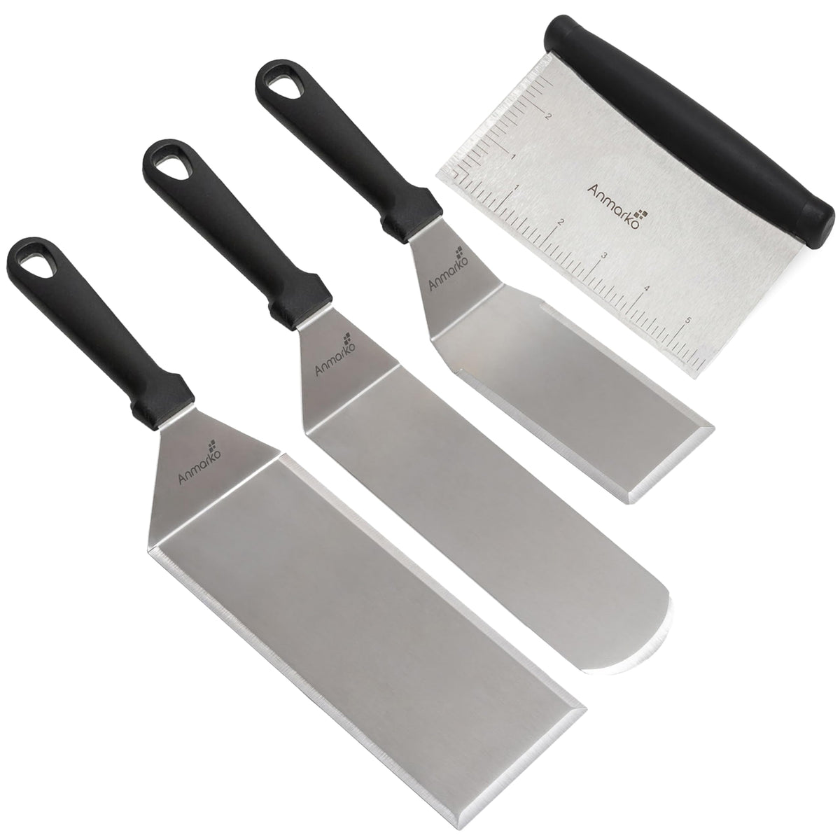 Anmarko Metal Spatula Griddle Accessories Set including multiple spatulas