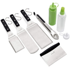 Anmarko Metal Spatula Set with stainless steel utensils and ergonomic handles