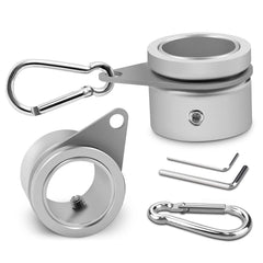 Anovo 1.25-inch flag pole ring front view with carabiner