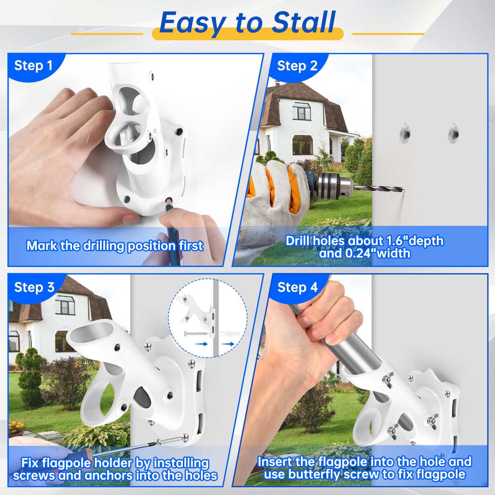 Anovo Flag Pole Holder packaging display