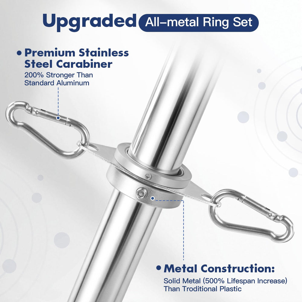 Anovo flag pole kit showing adjustable sections