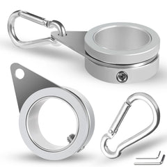 Anovo Flag Pole Rings front view with 360° rotation feature