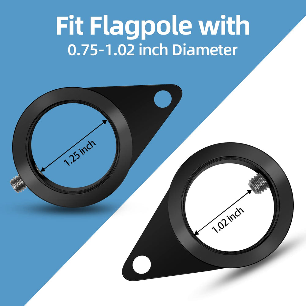Anovo Flag Pole Rings in outdoor setting