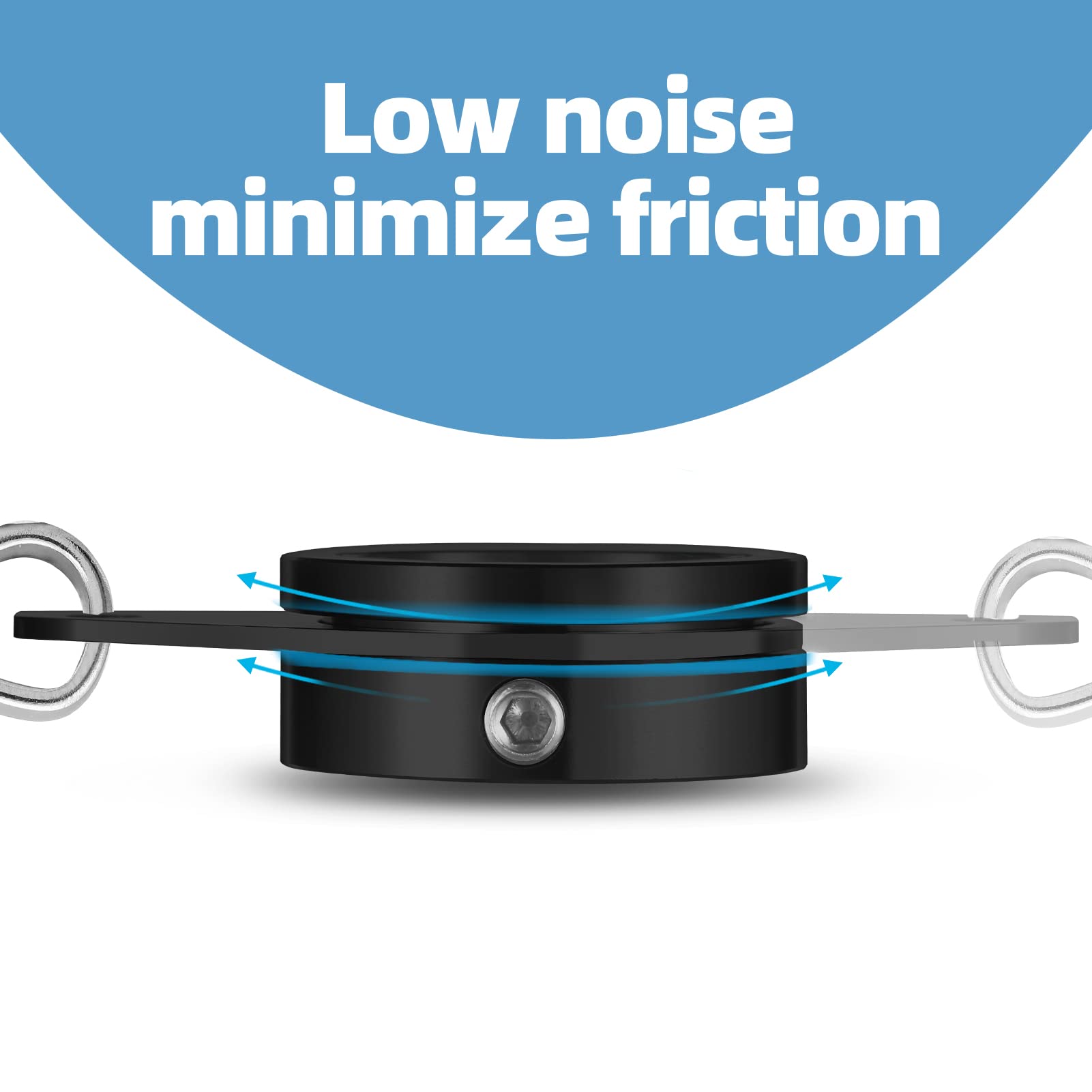 Anovo Flag Pole Rings side view with screws