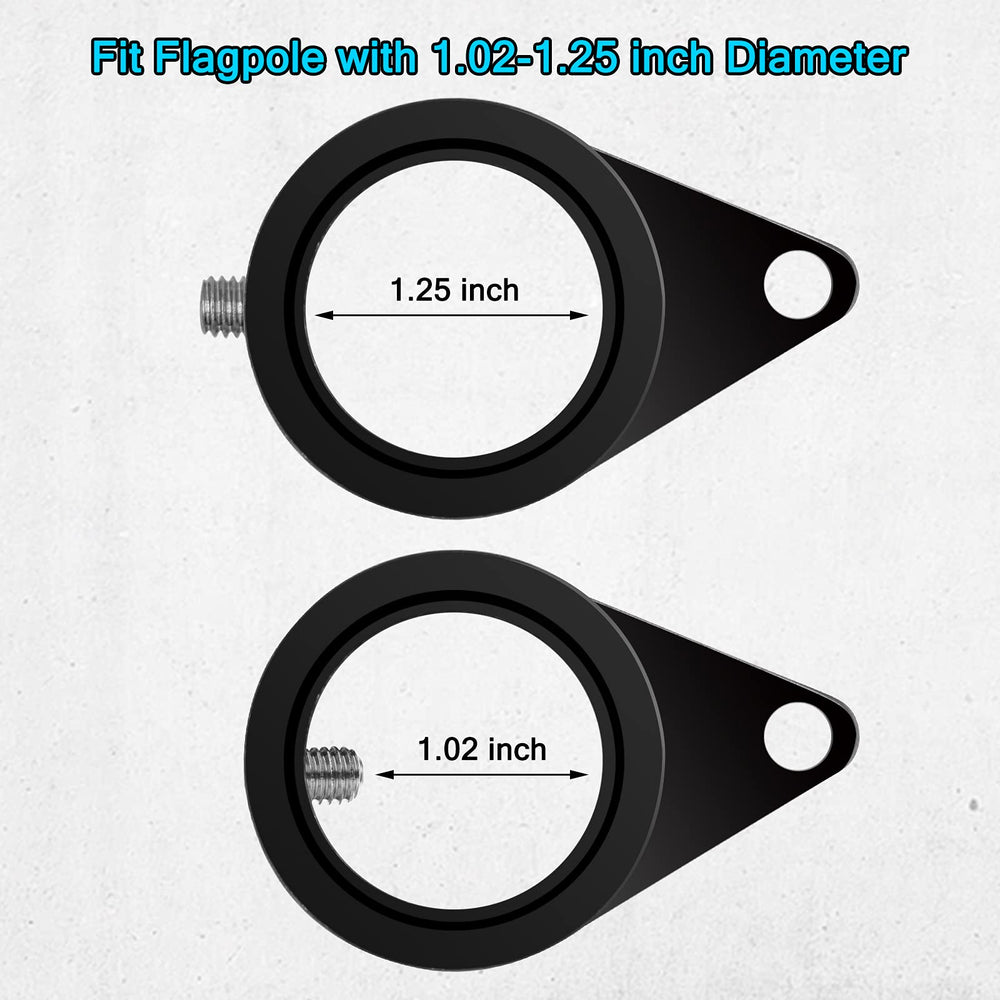 Anovo flag pole rings with screws for easy adjustment