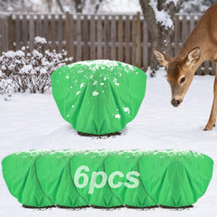 ANPHSIN 6 Pcs Plant Covers in Green, Front View