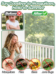 ANPHSIN Mosquito Net Garden Netting 10x33ft white installation example