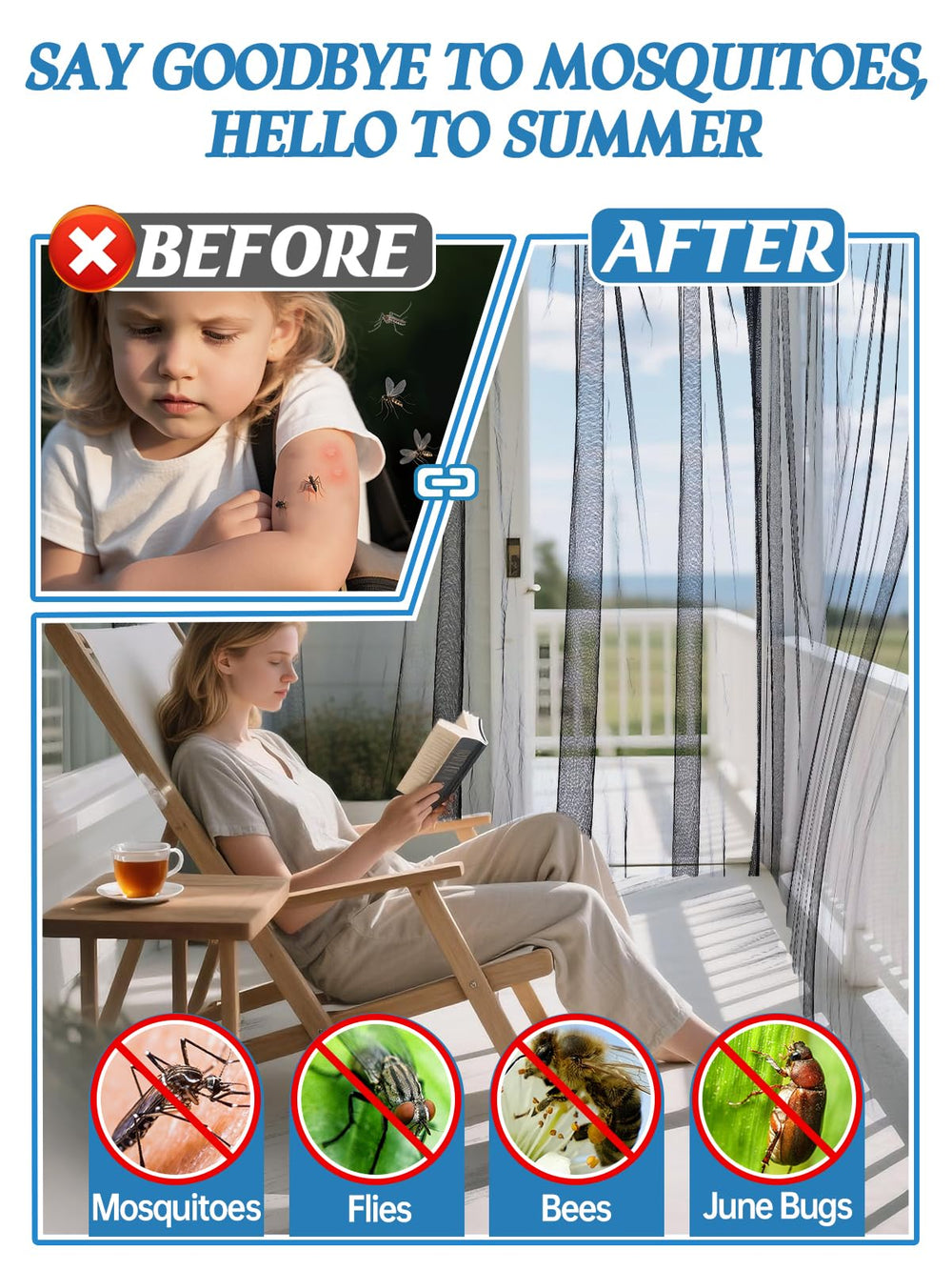 ANPHSIN mosquito net packaging and dimensions