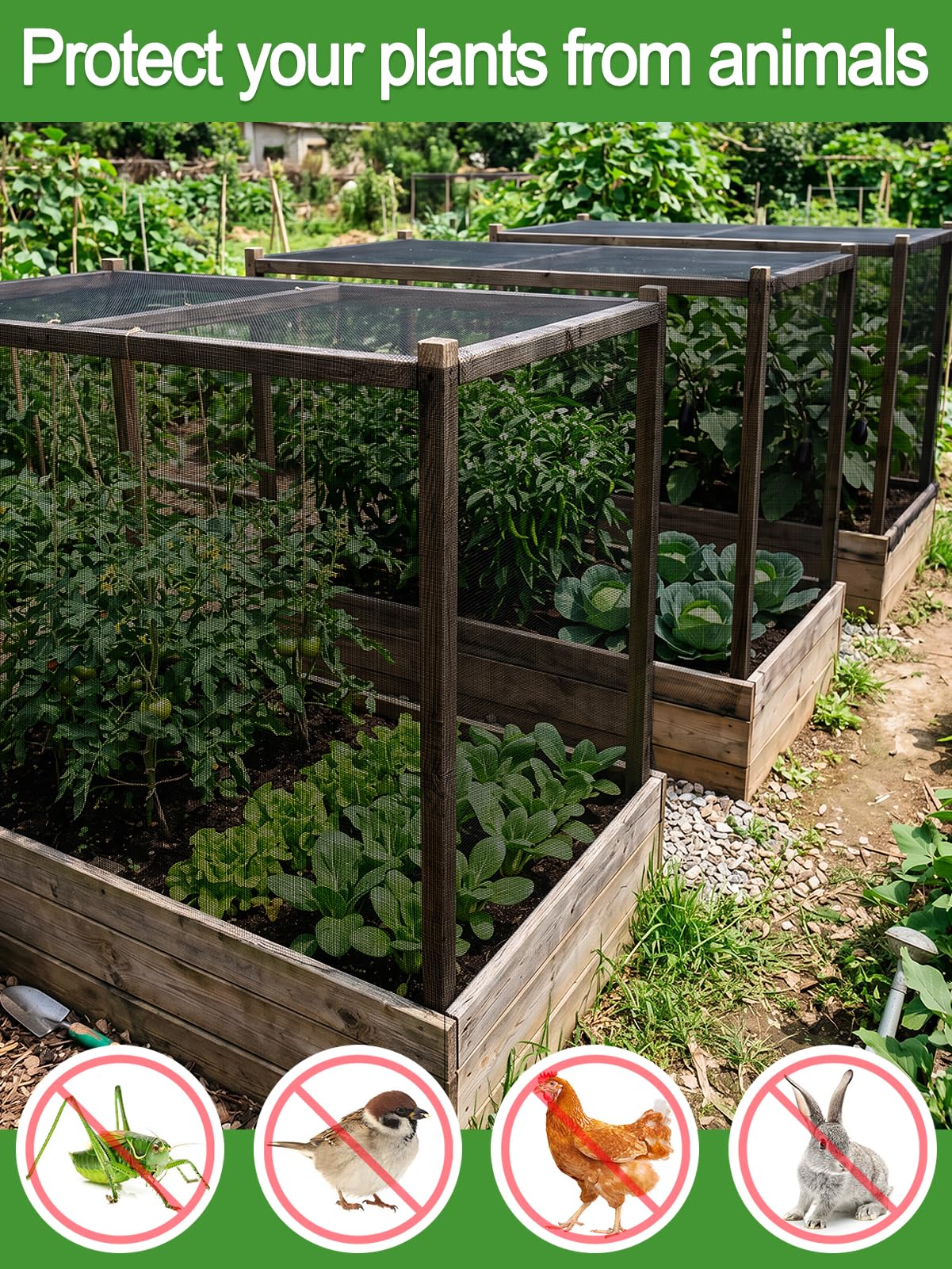 ANPHSIN mosquito netting providing shade in a garden