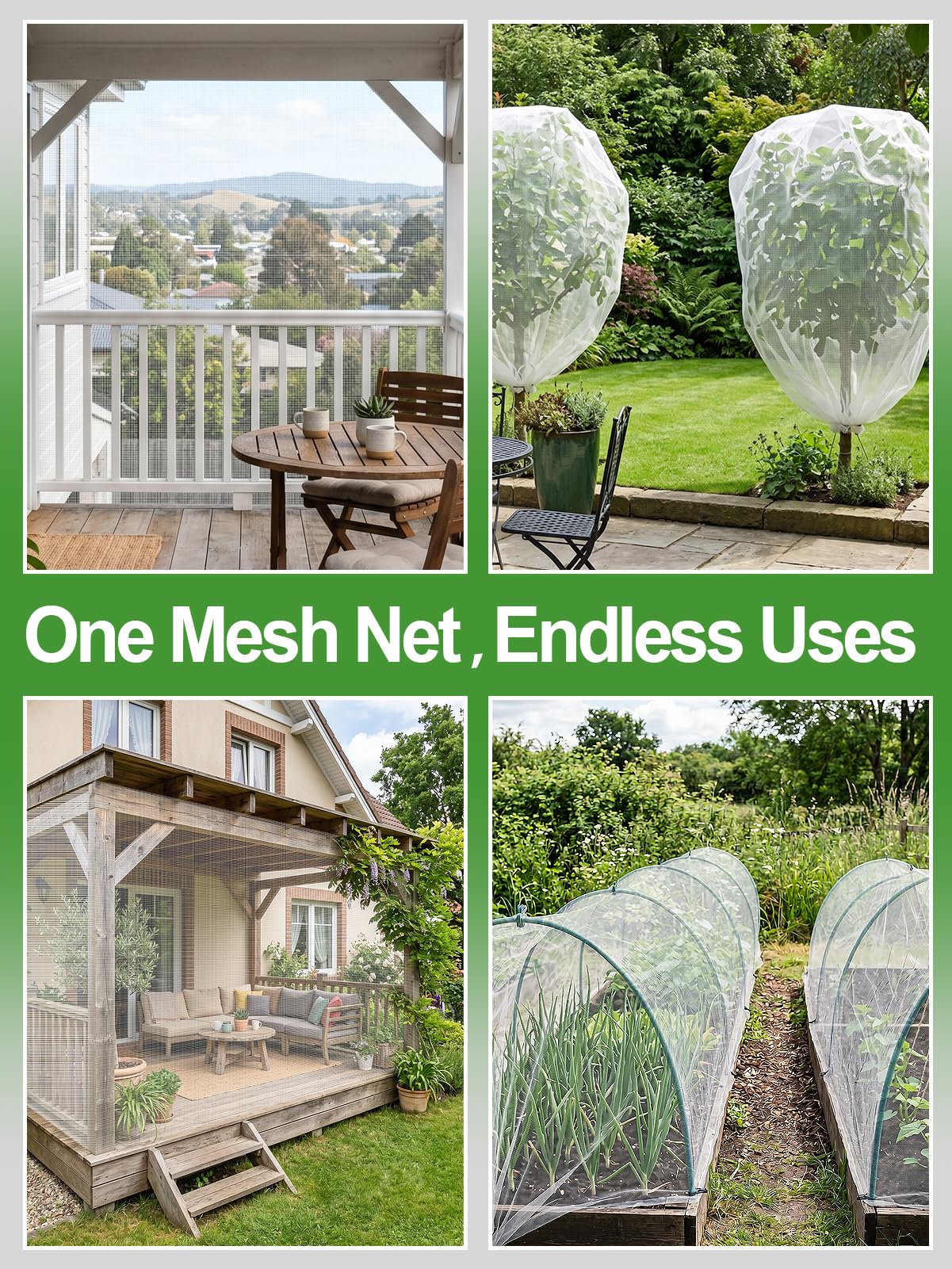 ANPHSIN Mosquito Netting providing shade in garden