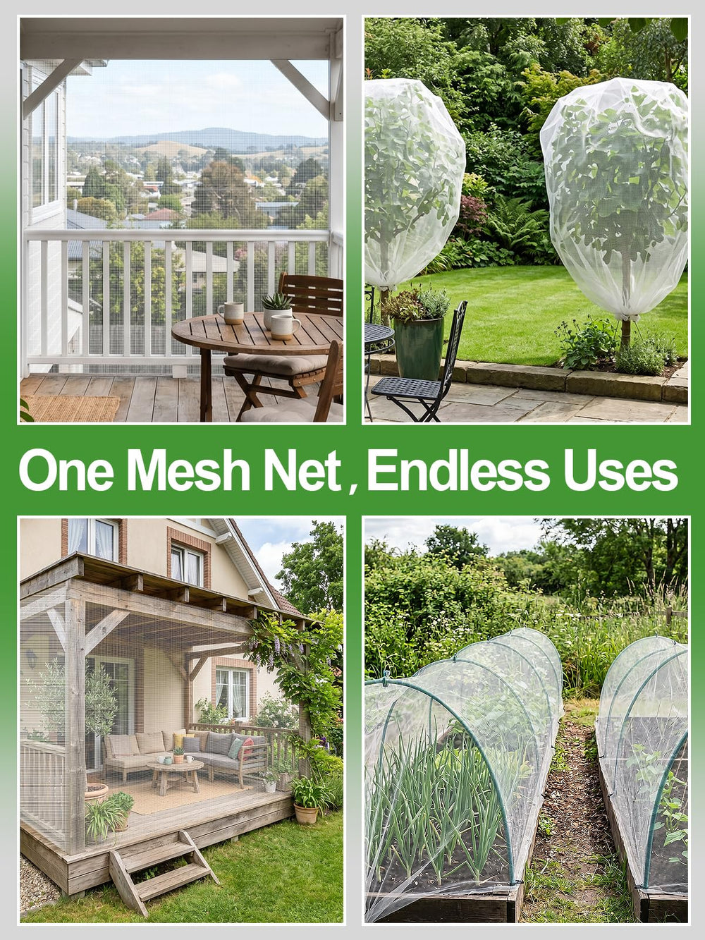 ANPHSIN Mosquito Netting providing shade in garden