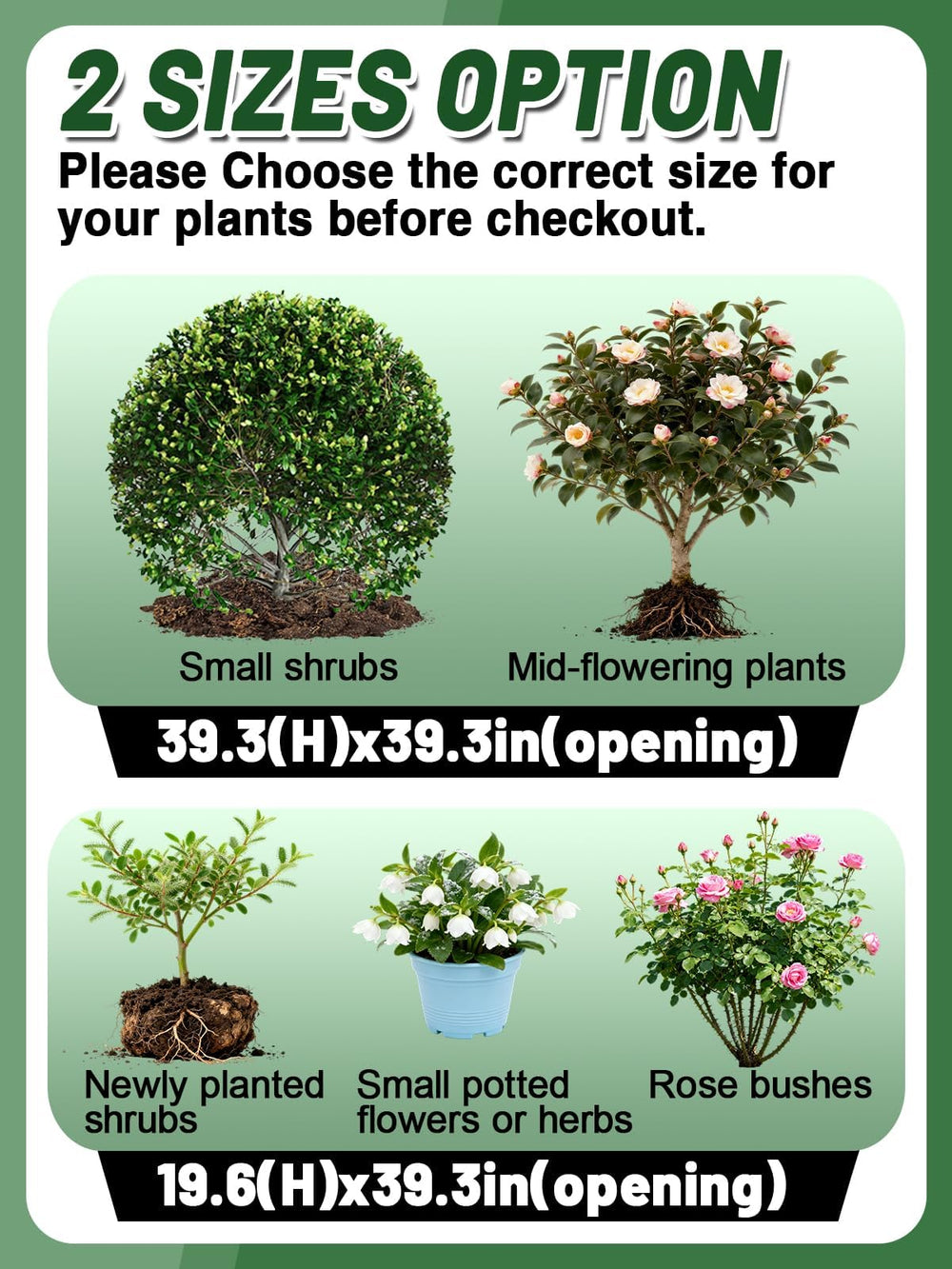 ANPHSIN plant cover protecting potted plants in winter