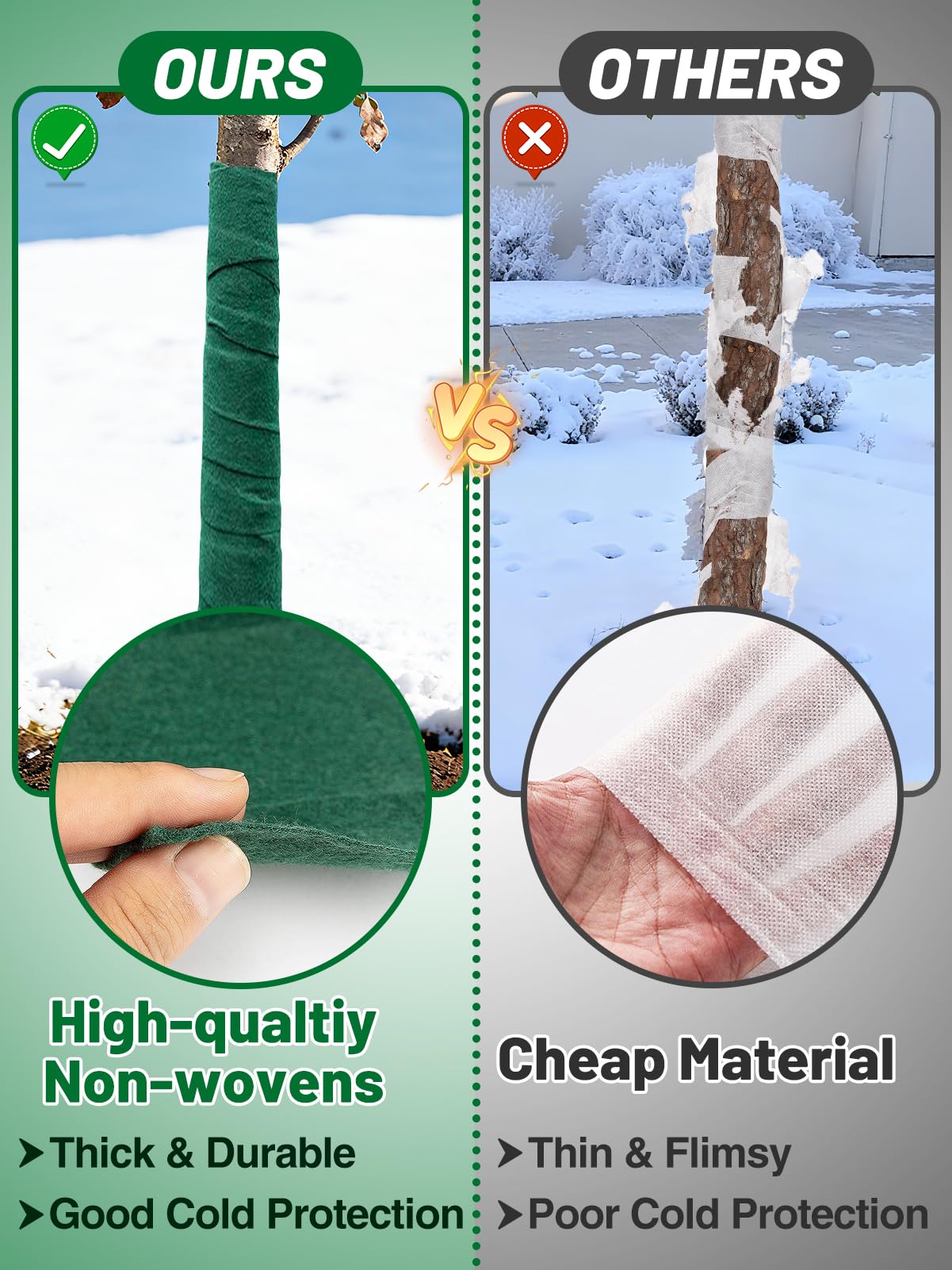 ANPHSIN tree wrap showing application on a young tree