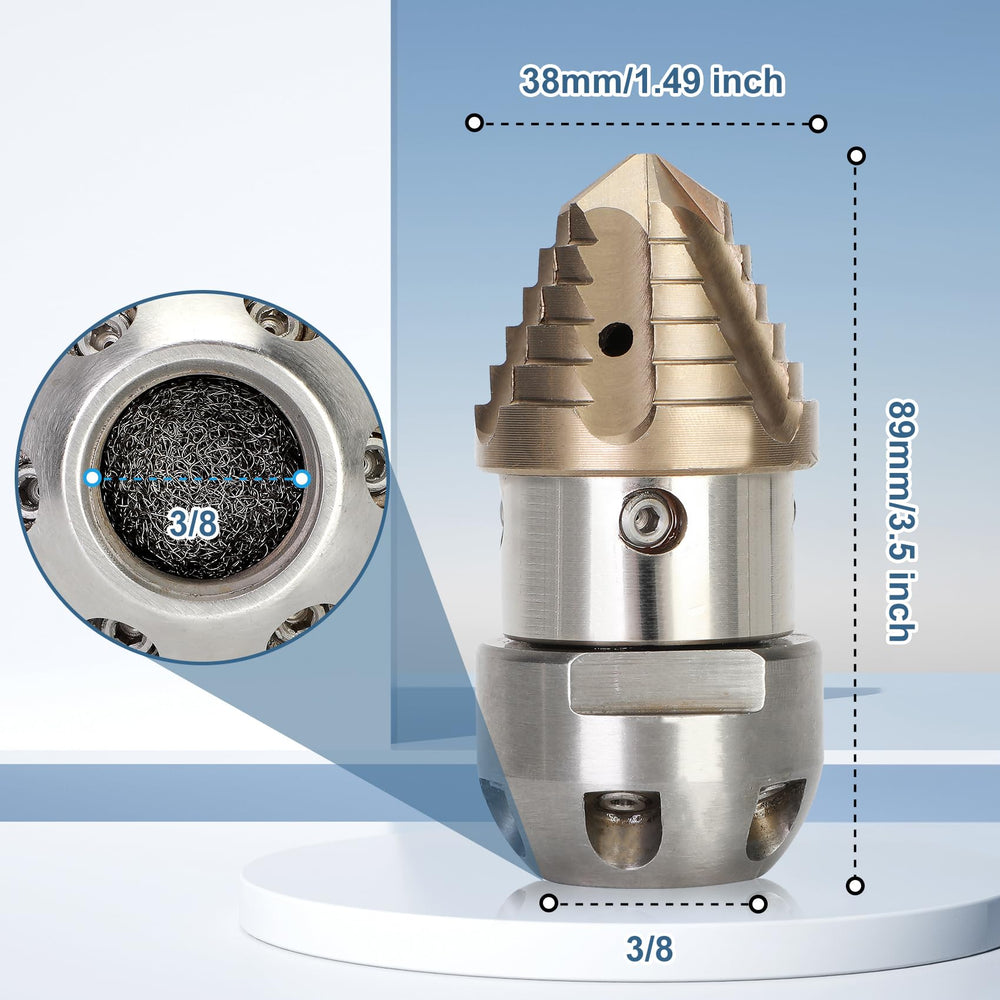 Anrain 3/8 NPT Sewer Jetter Nozzle showing side profile