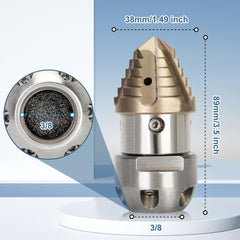 Anrain 3/8 NPT Sewer Jetter Nozzle showing side profile