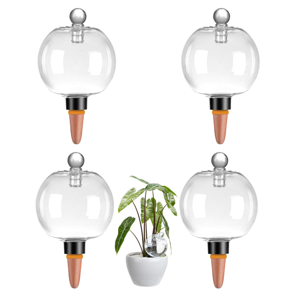 Ansberta Plant Watering Globes 4 Pack clear design