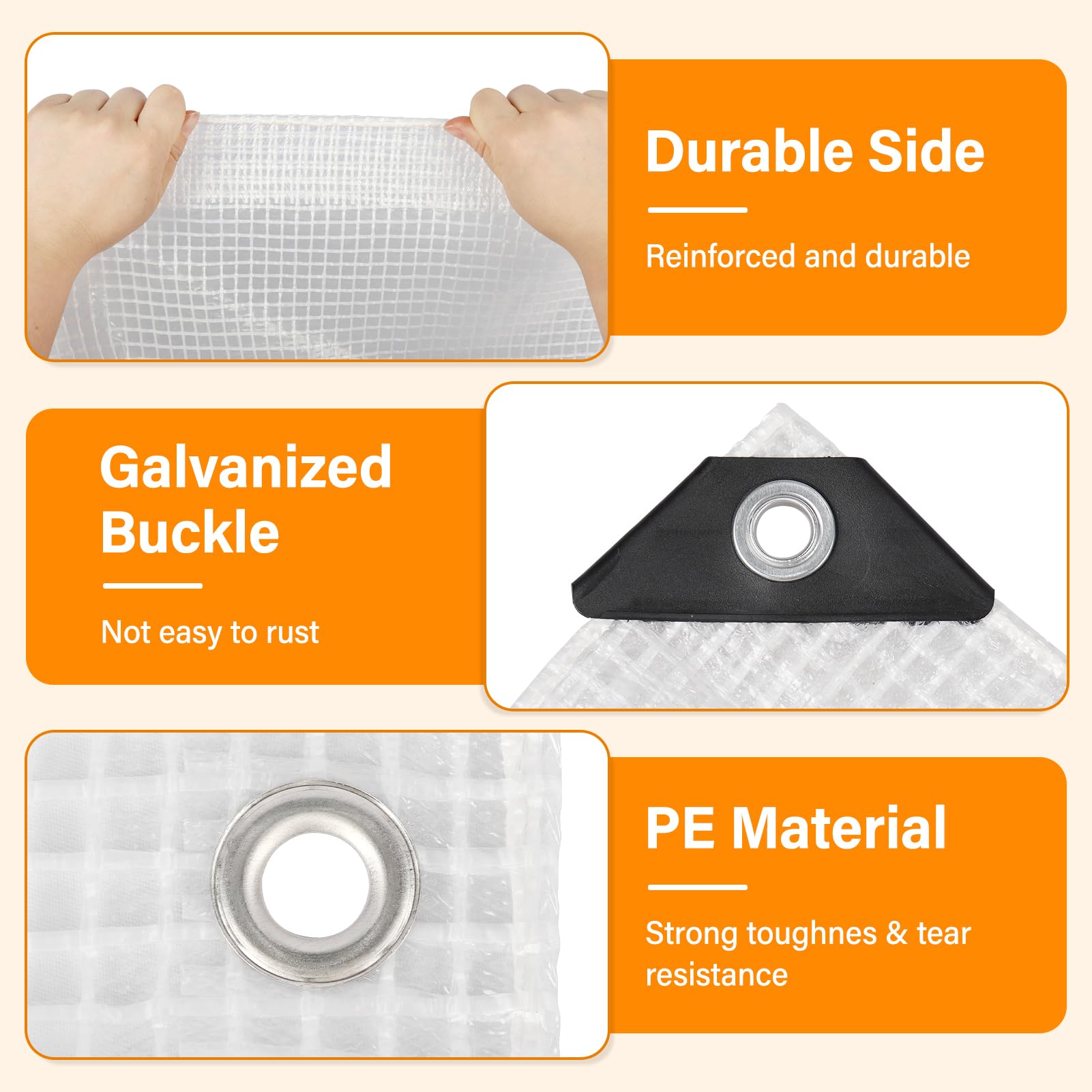 Ansgery 16 Mil tarp demonstrating light transmission