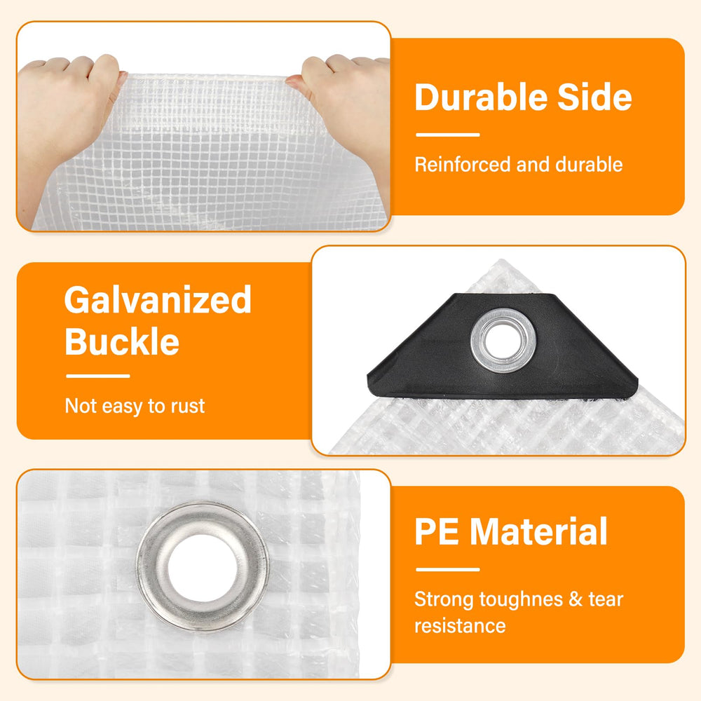 Ansgery 16 Mil tarp demonstrating light transmission