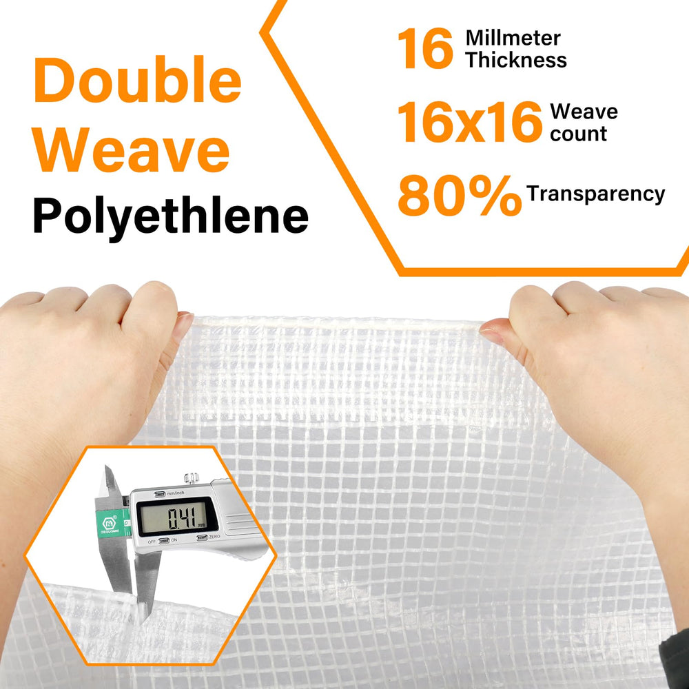 Ansgery clear tarp with grommets for easy setup