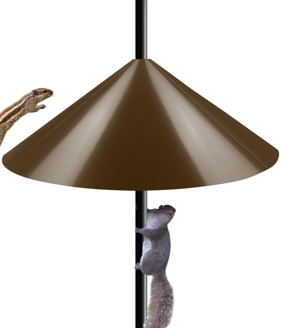 Ansionsol 19 Inch Brown Squirrel Baffle front view