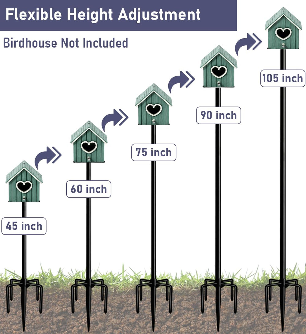 Ansionsol bird feeder pole with adjustable height