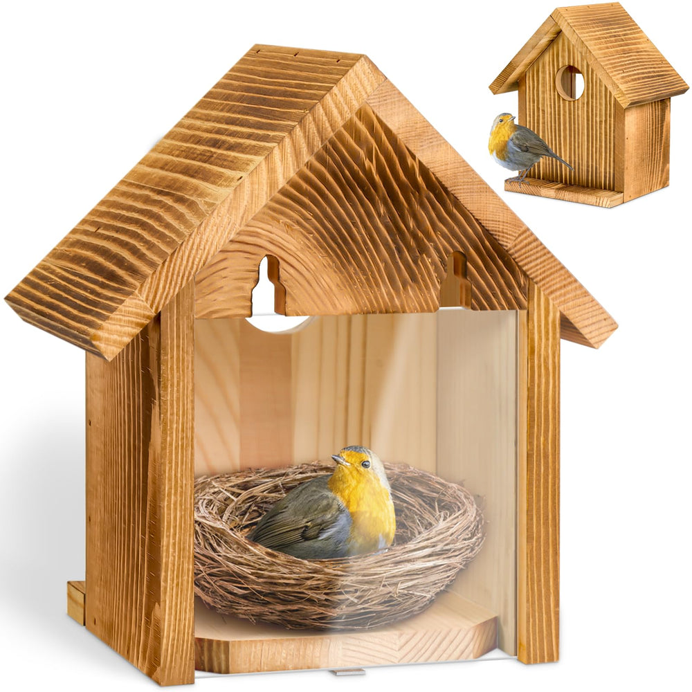 ANSTEEP Window Bluebird House front view with clear window