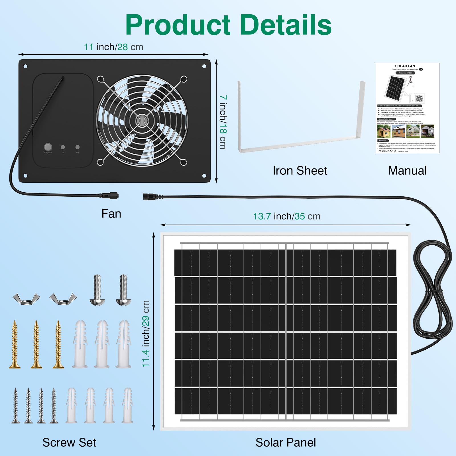 ANTEQI Solar Fan in a chicken coop setup