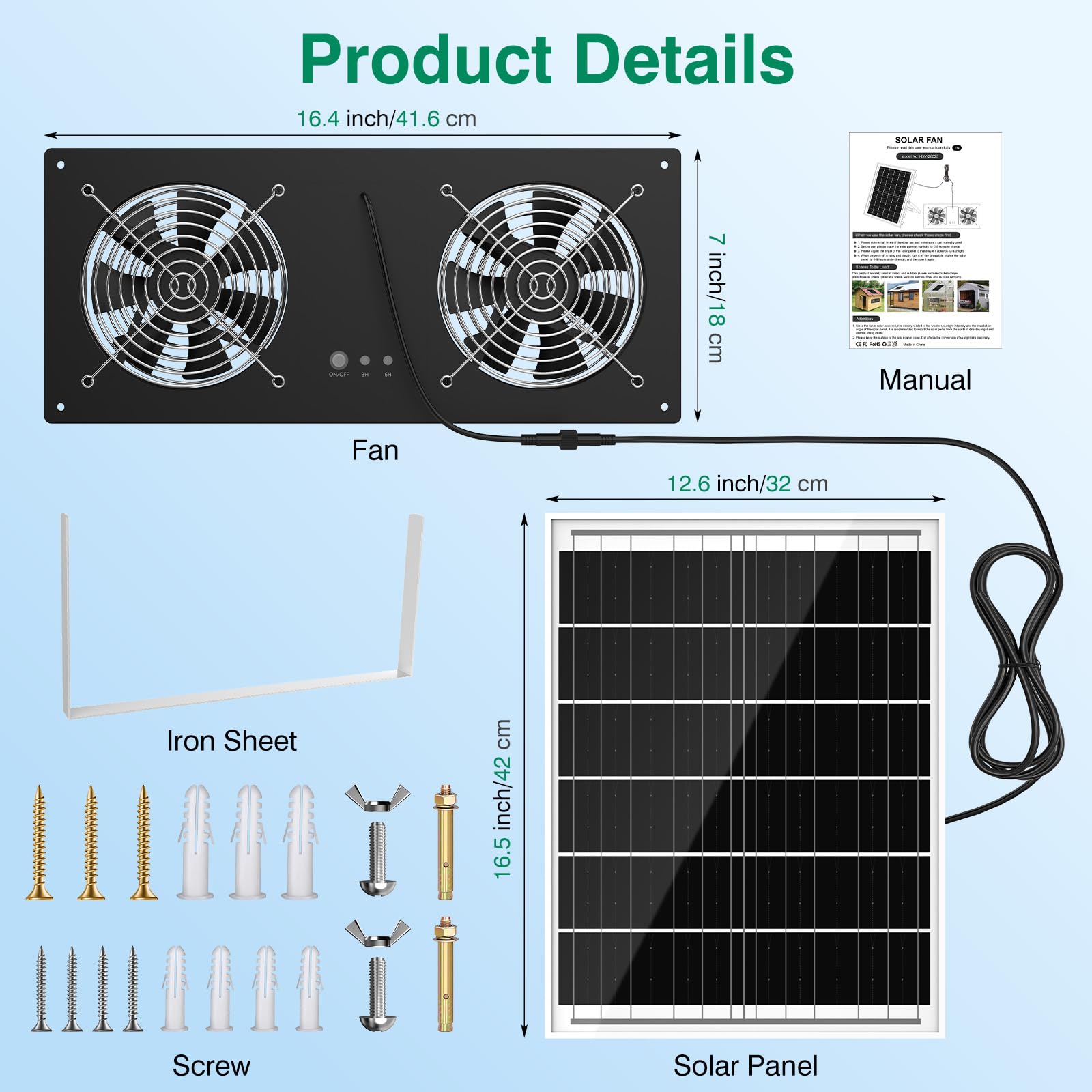 ANTEQI Solar Fan in use in a chicken coop