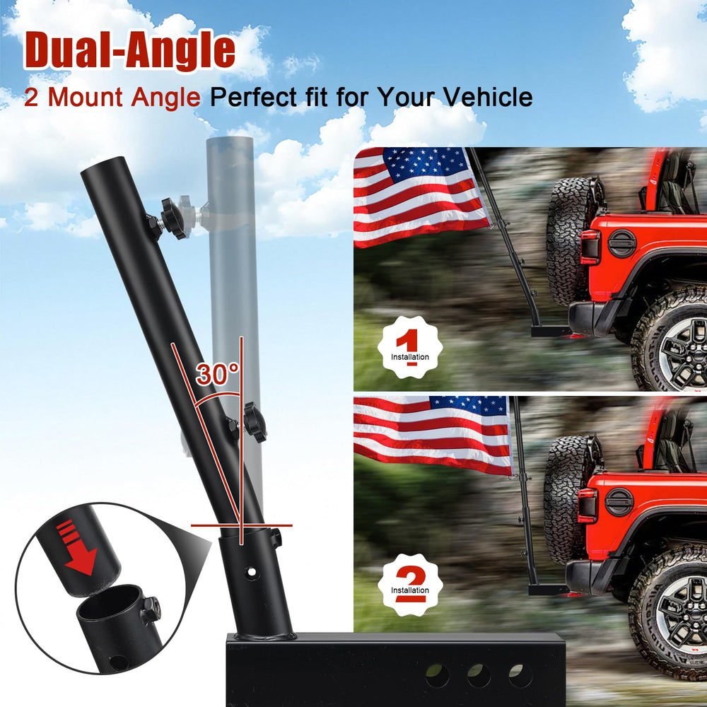 Anti-tangle flag rings for HANGMAICOME Truck Flag Pole Kit