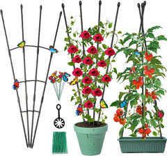 Antizz Garden Trellis 47in front view with colorful butterflies
