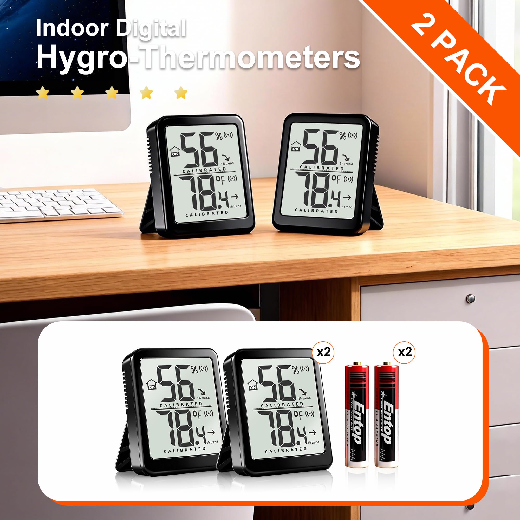 Antonki Digital Room Thermometer Hygrometer in a greenhouse environment