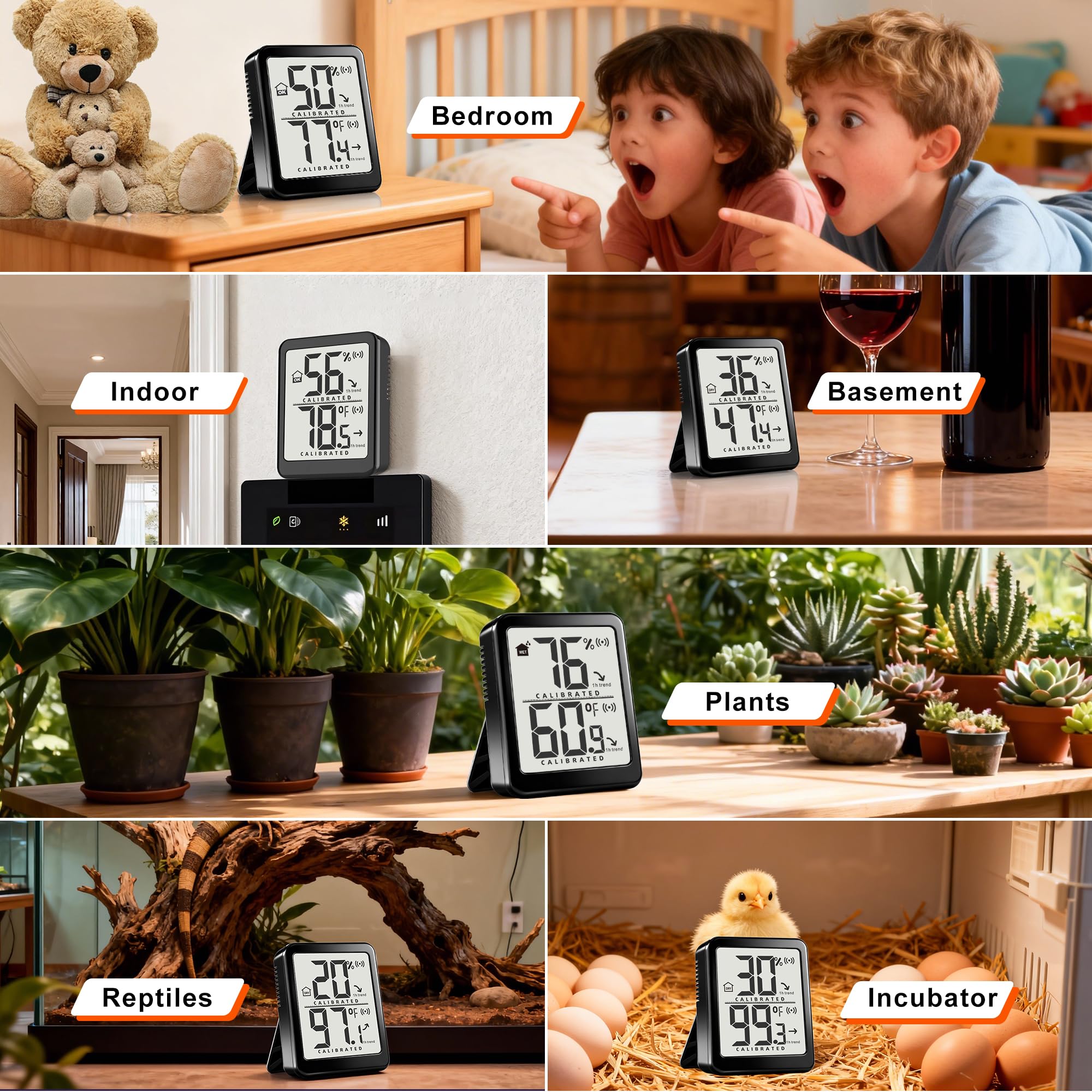 Antonki Digital Room Thermometer Hygrometer in nursery setting