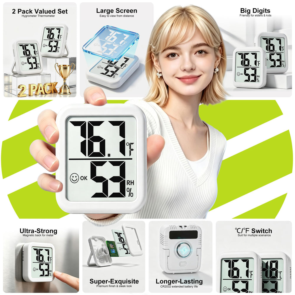 Antonki thermometer large LCD screen display