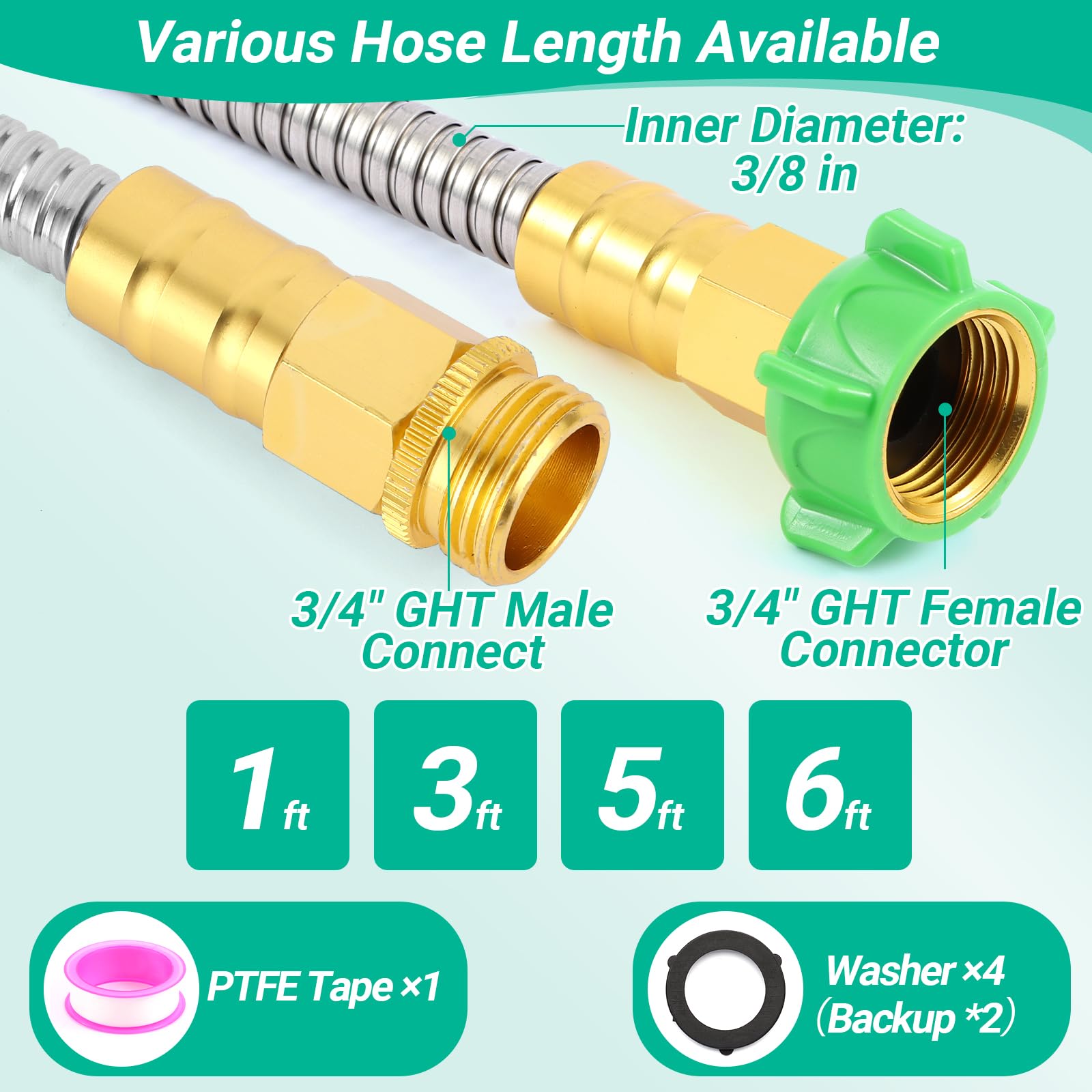 AnyEasy 6 ft garden hose in use watering plants