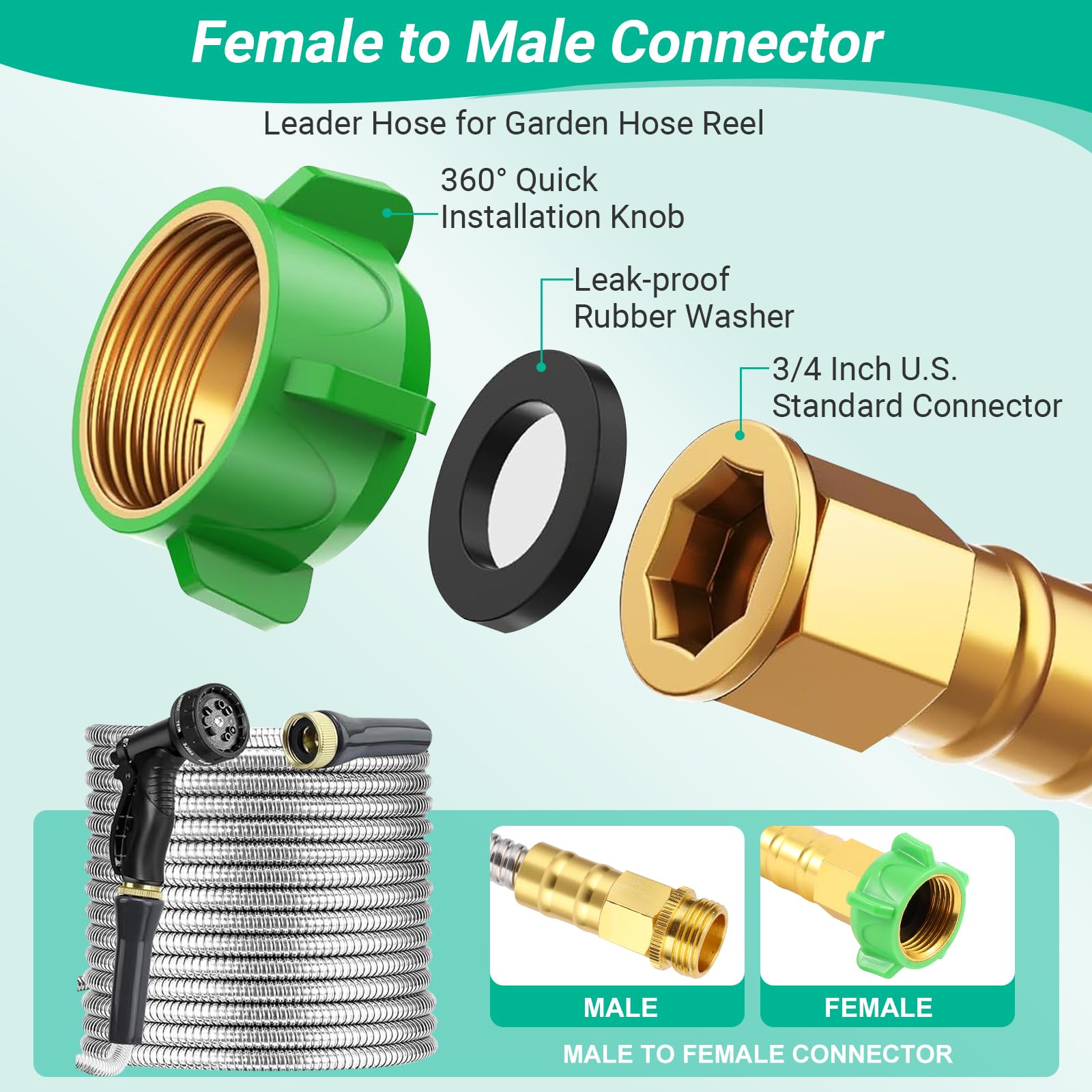 AnyEasy garden hose showing kink-free design