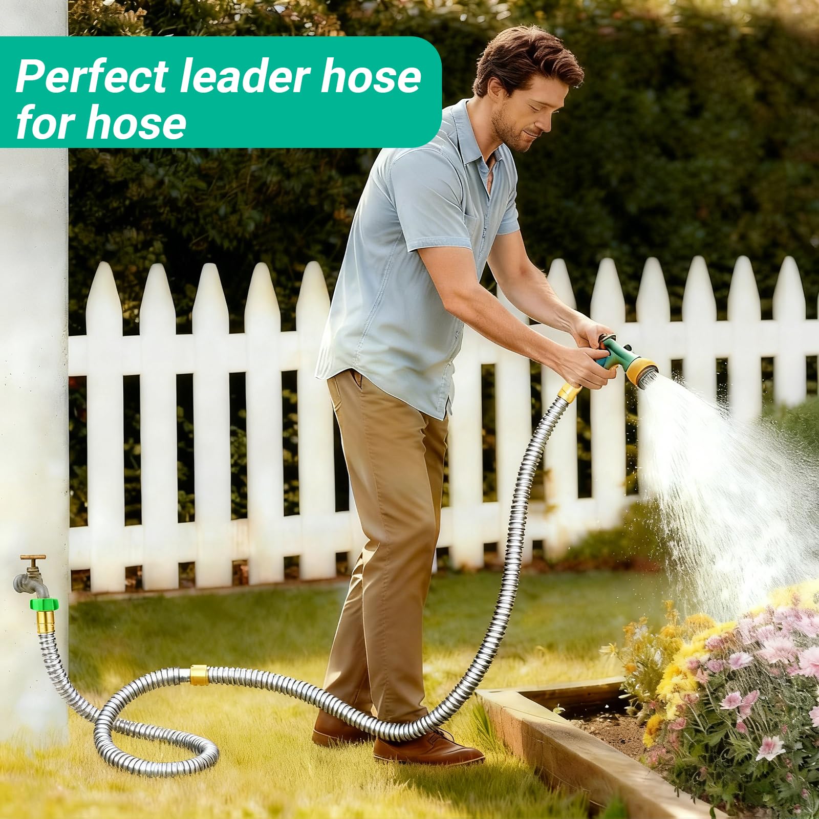 AnyEasy short garden hose packaging and accessories