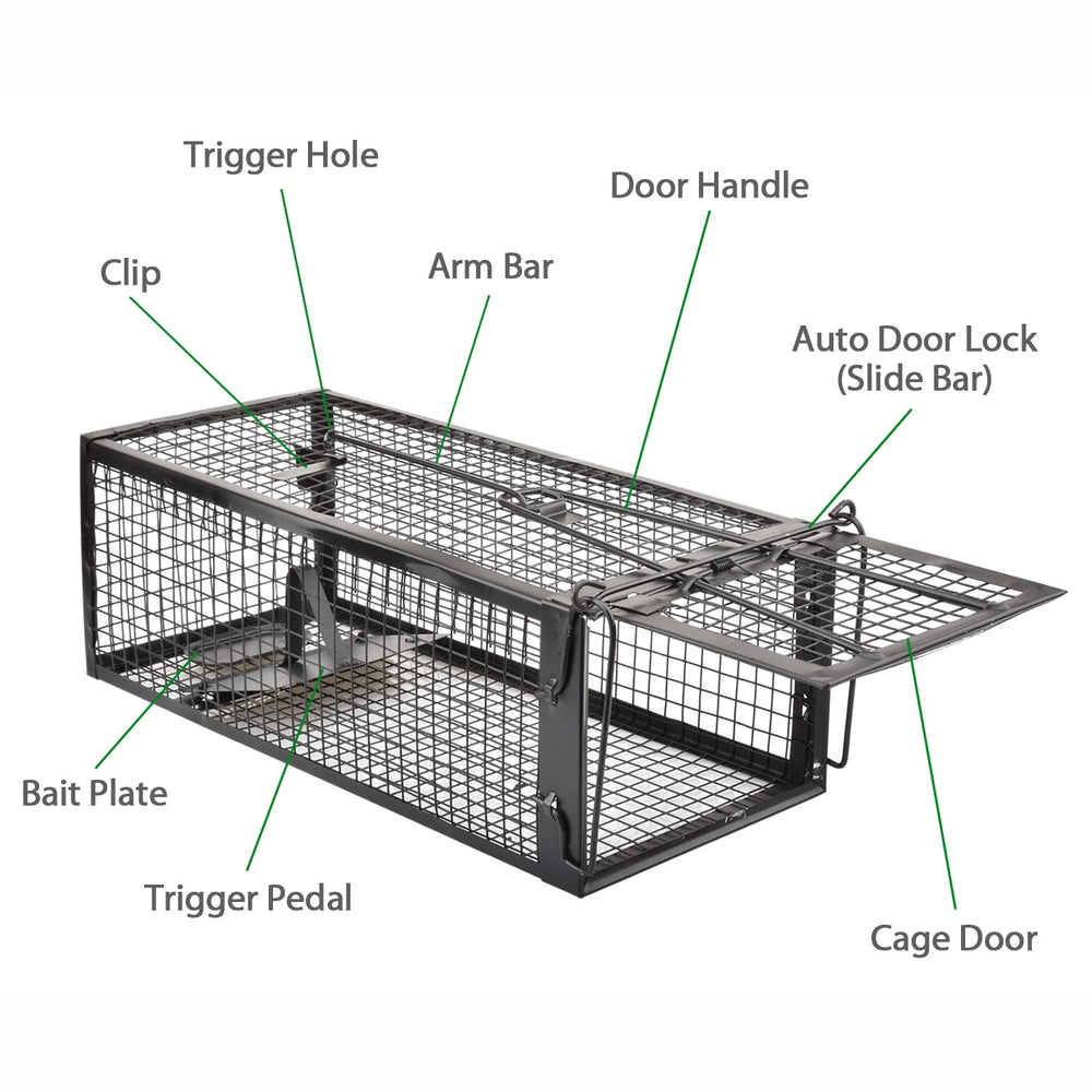 Anyhall humane mouse trap showing the larger trigger pedal