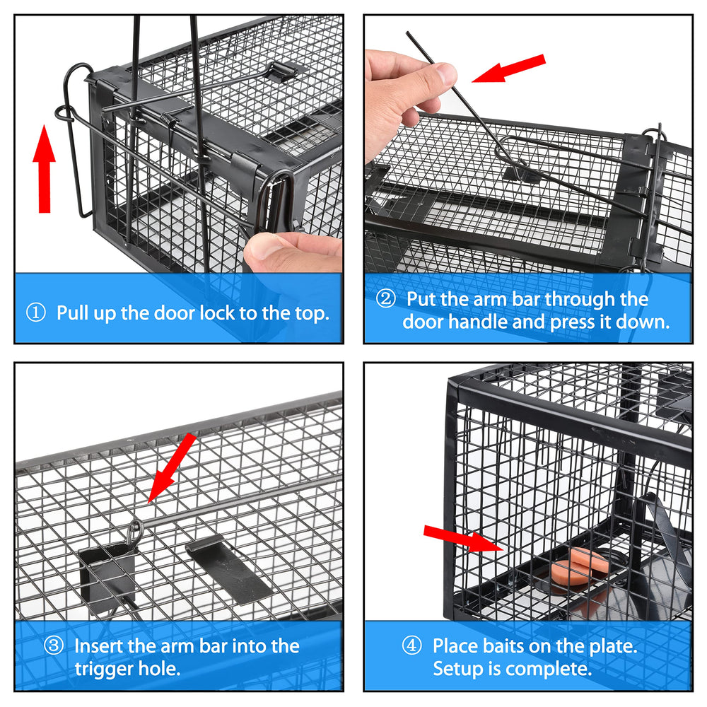 Anyhall iron mouse trap with a black finish