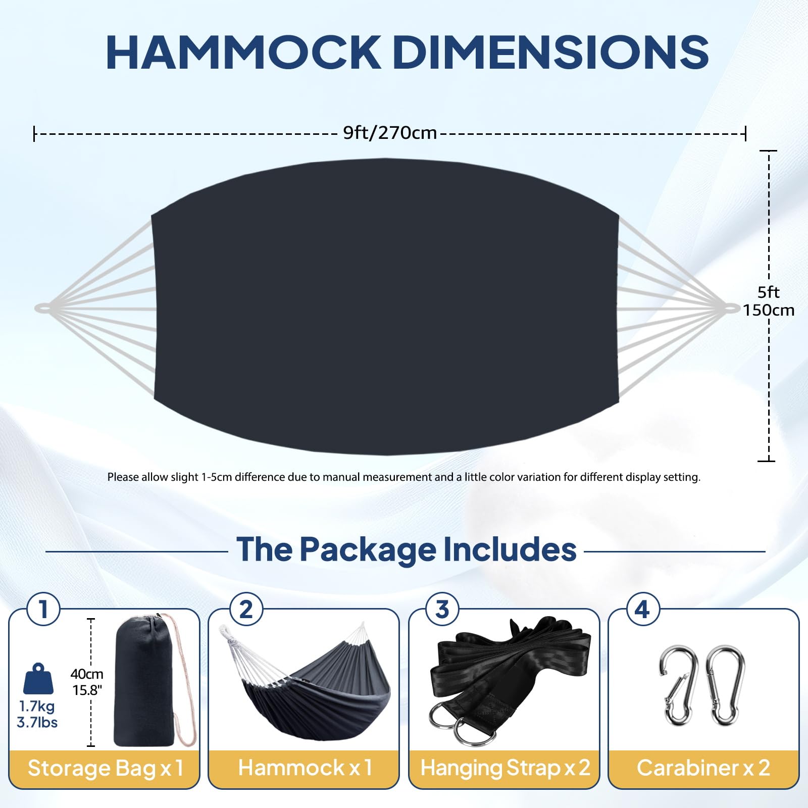 ANYOO Camping Hammock with Tree Straps setup outdoors