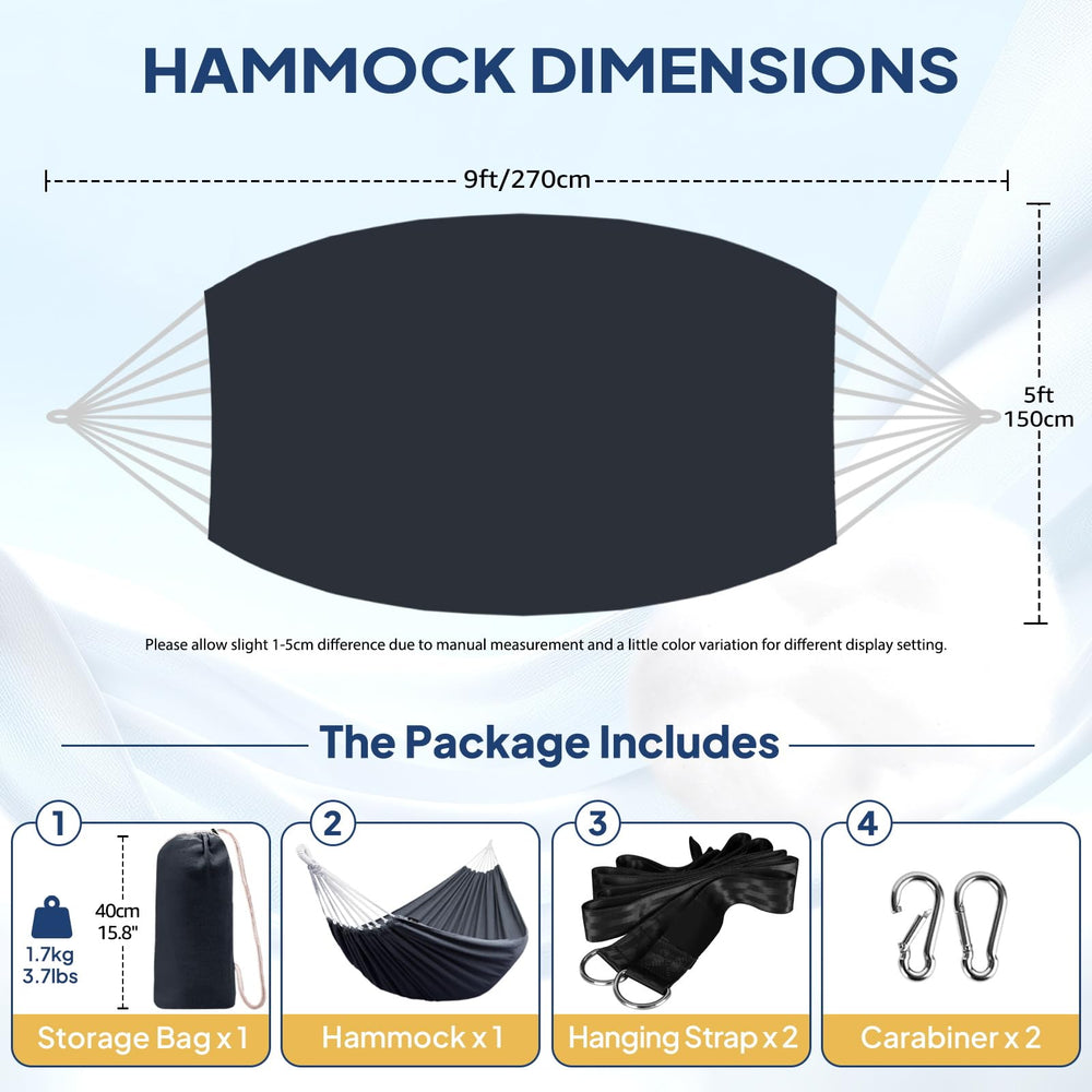 ANYOO Camping Hammock with Tree Straps setup outdoors