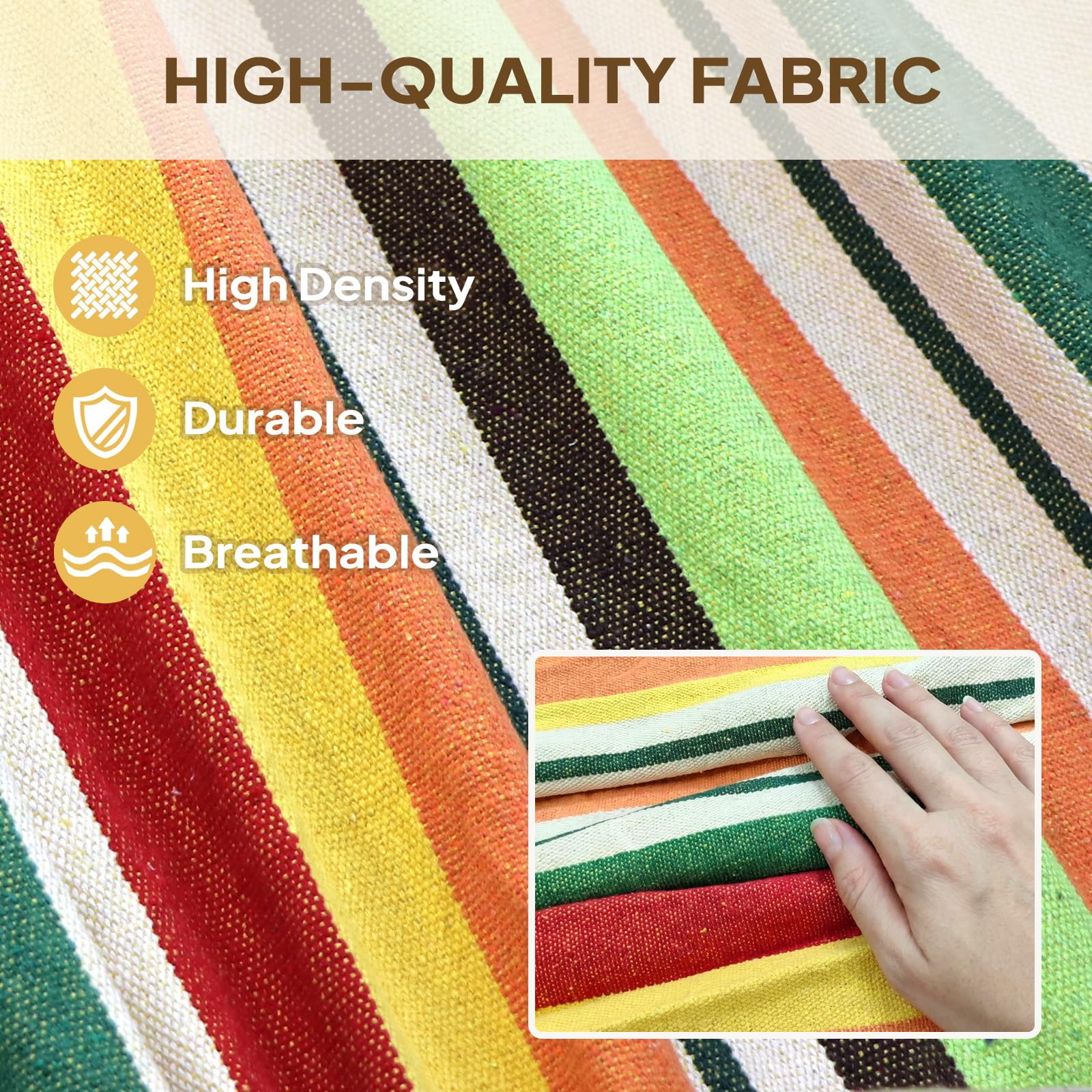ANYOO hammock showing reinforced stitching detail
