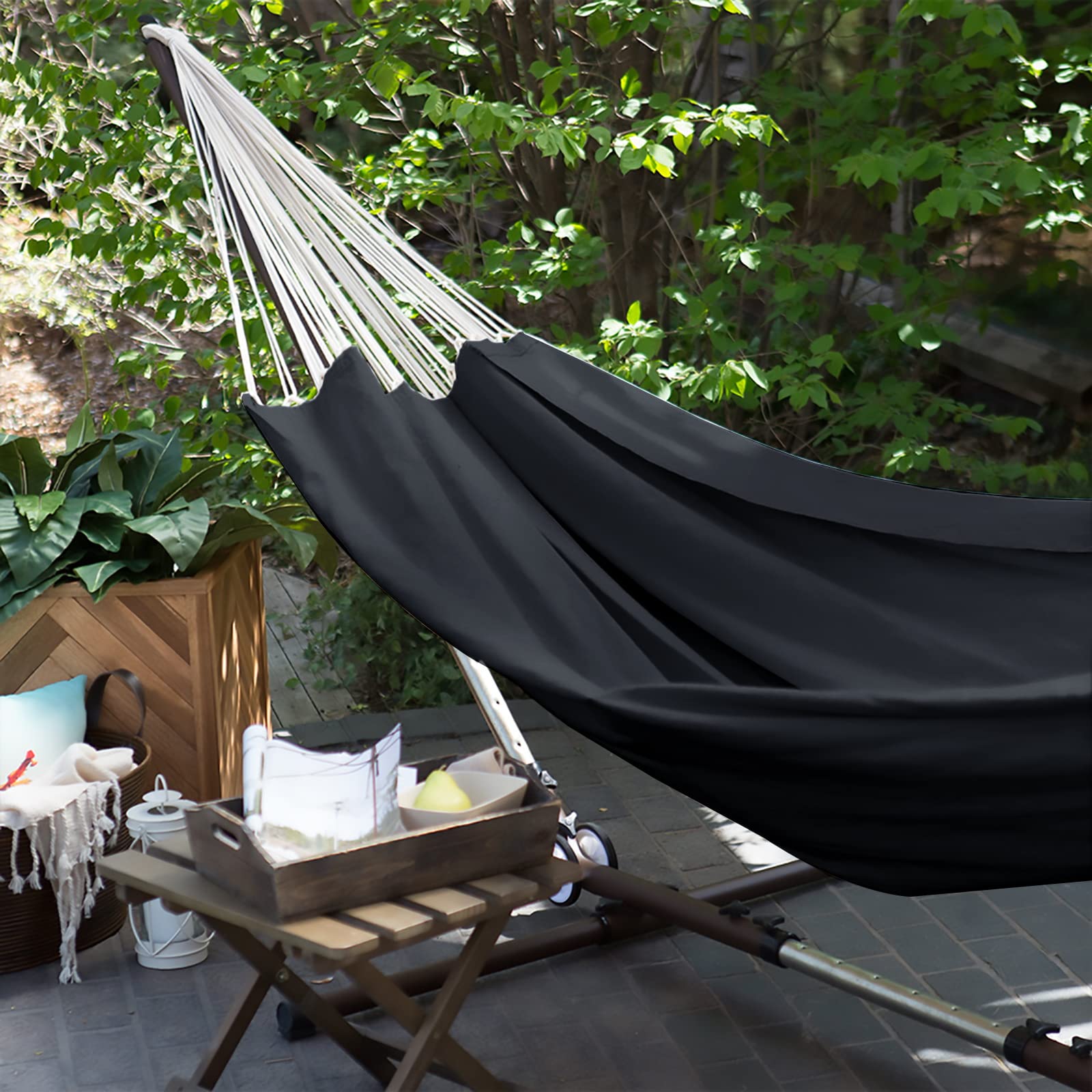 ANYOO Hammock with carabiner and loop setup