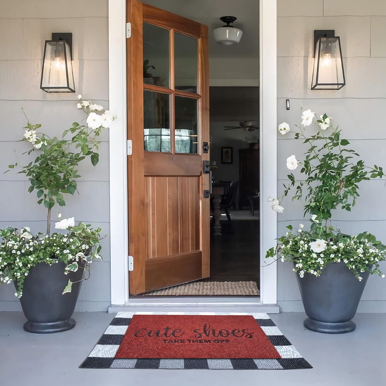 AOAOPQ Cute Shoes Doormat packaging display