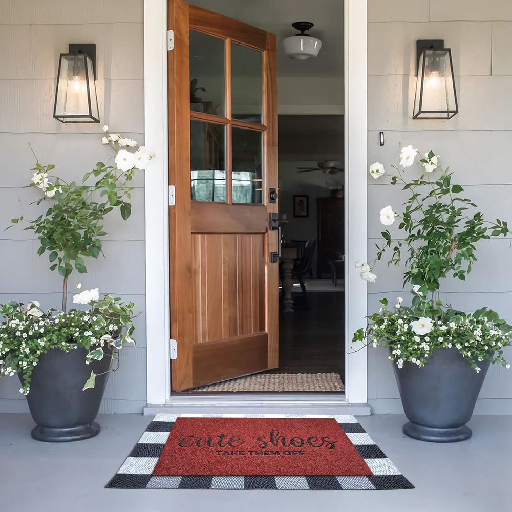 AOAOPQ Cute Shoes Doormat packaging display