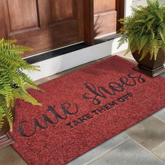 AOAOPQ Funny Doormat in outdoor setting