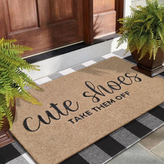 AOAOPQ Funny Welcome Mat close-up of texture and design